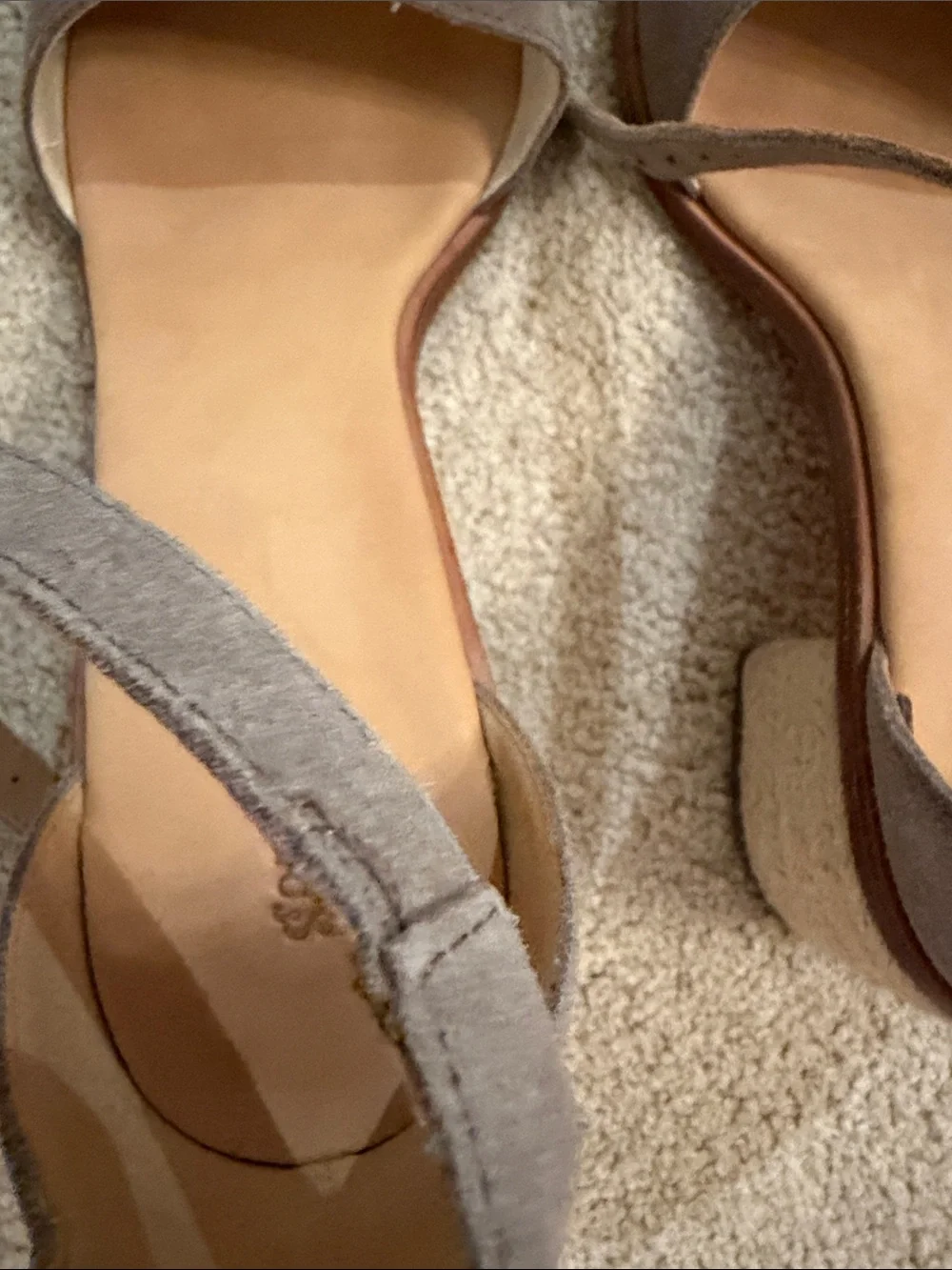 Soludos Suede Ankle-Strap Block Heel Sandals in Taupe size 10